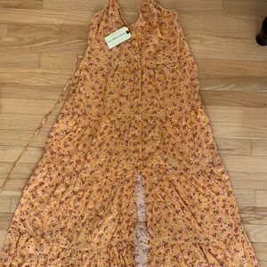 Band of Gypsies Maxi floral orange/yellow dress